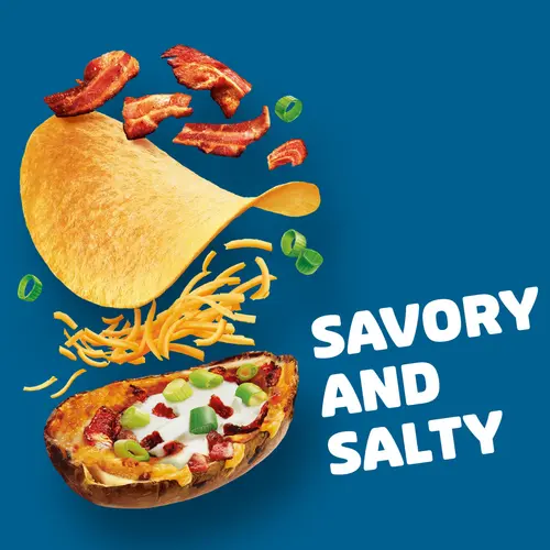 Pringles Loaded Potato Skins Potato Crisps Chips, Lunch Snacks, 5.5 oz Canister thumbnail 4