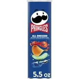Pringles All Dressed Potato Crisps Chips, Lunch Snacks, 5.5 oz Canister