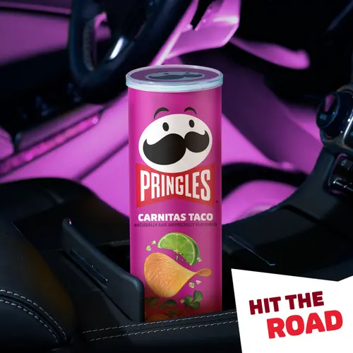 Pringles Carnitas Taco Potato Crisps Chips, Lunch Snacks, 5.5 oz Canister thumbnail 4