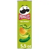 Pringles Dill Pickle Potato Crisps Chips, Lunch Snacks, 5.5 oz Canister