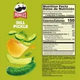 Pringles Dill Pickle Potato Crisps Chips, Lunch Snacks, 5.5 oz Canister thumbnail 2