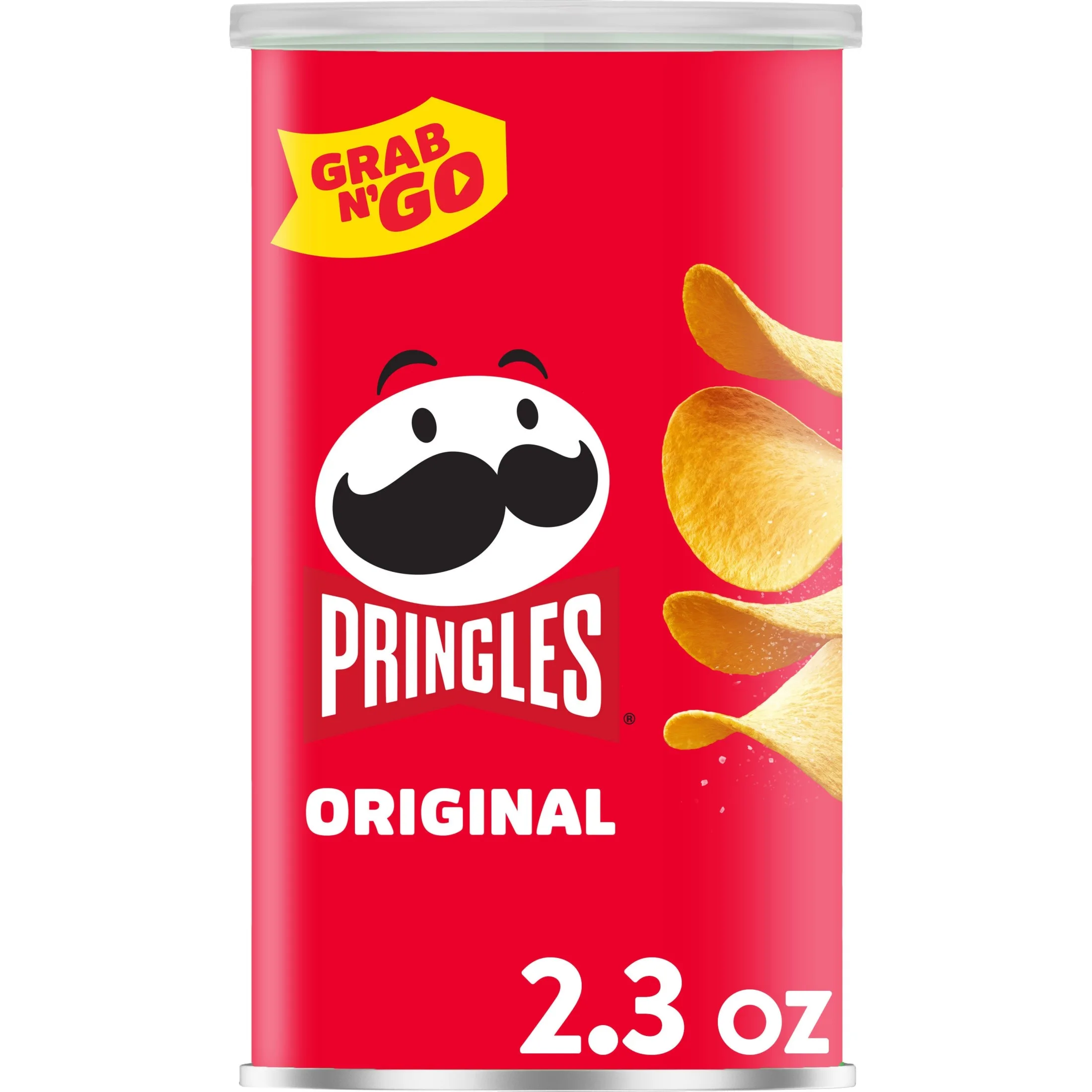 Pringles Original Potato Crisps Chips, Lunch Snacks, 2.3 oz Canister