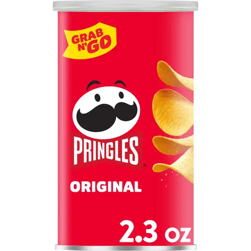 Pringles Original Potato Crisps Chips, Lunch Snacks, 2.3 oz Canister