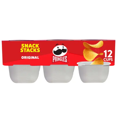 Pringles Original Potato Crisps Chips, Lunch Snacks, 12 Count