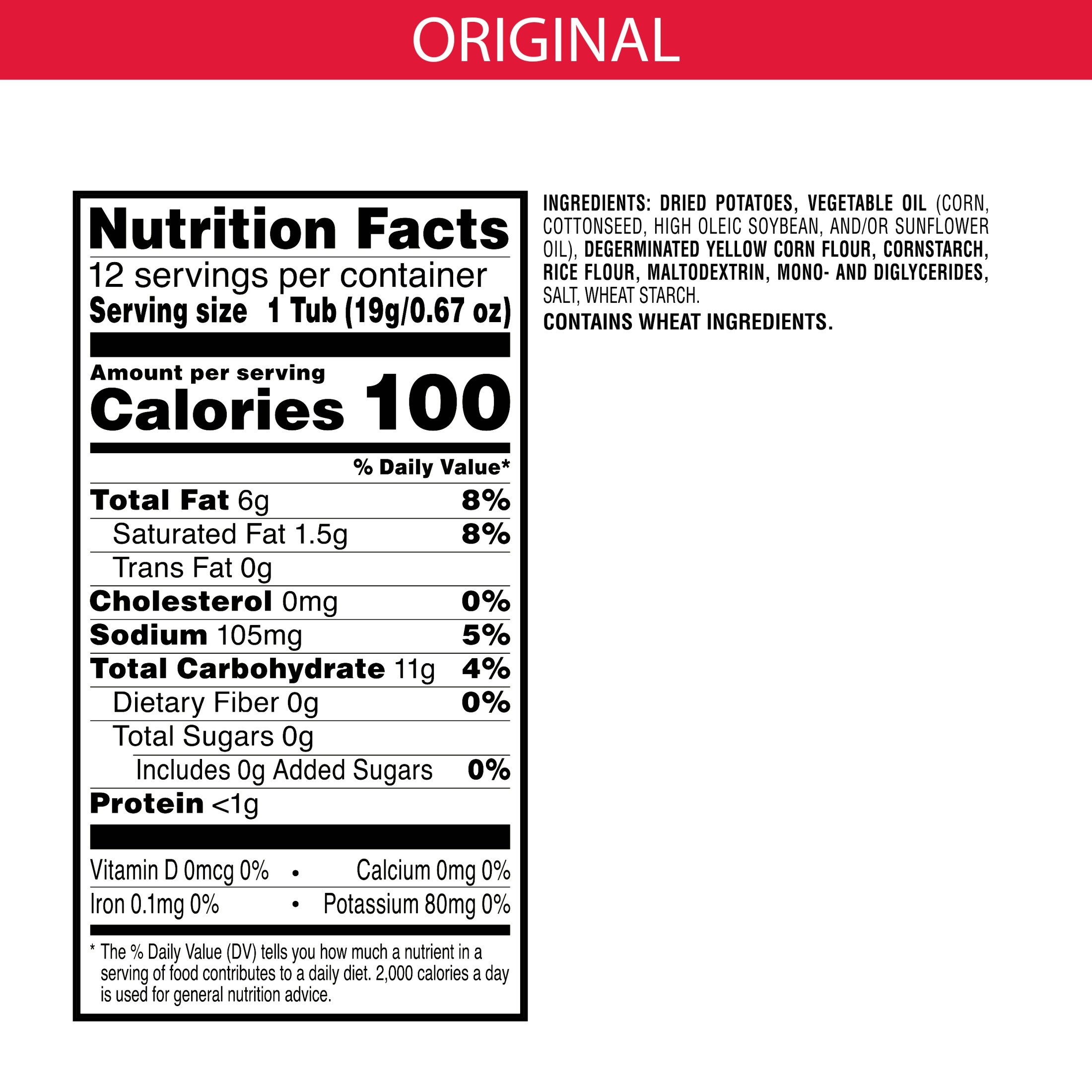 Pringles Original Potato Crisps Chips, Lunch Snacks, 12 Count thumbnail 2