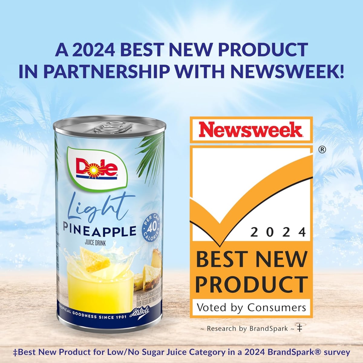 (6 Cans) Dole Light Pineapple Juice Drink, 6 fl oz Can thumbnail 4