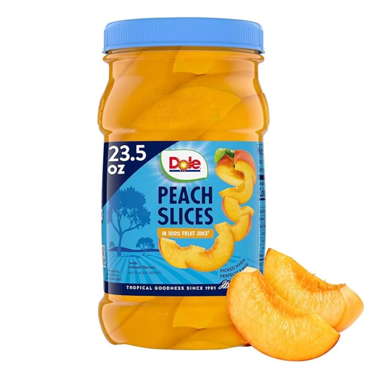Dole Sliced Peaches in 100% Fruit Juice, 23.5 oz Jar thumbnail 2