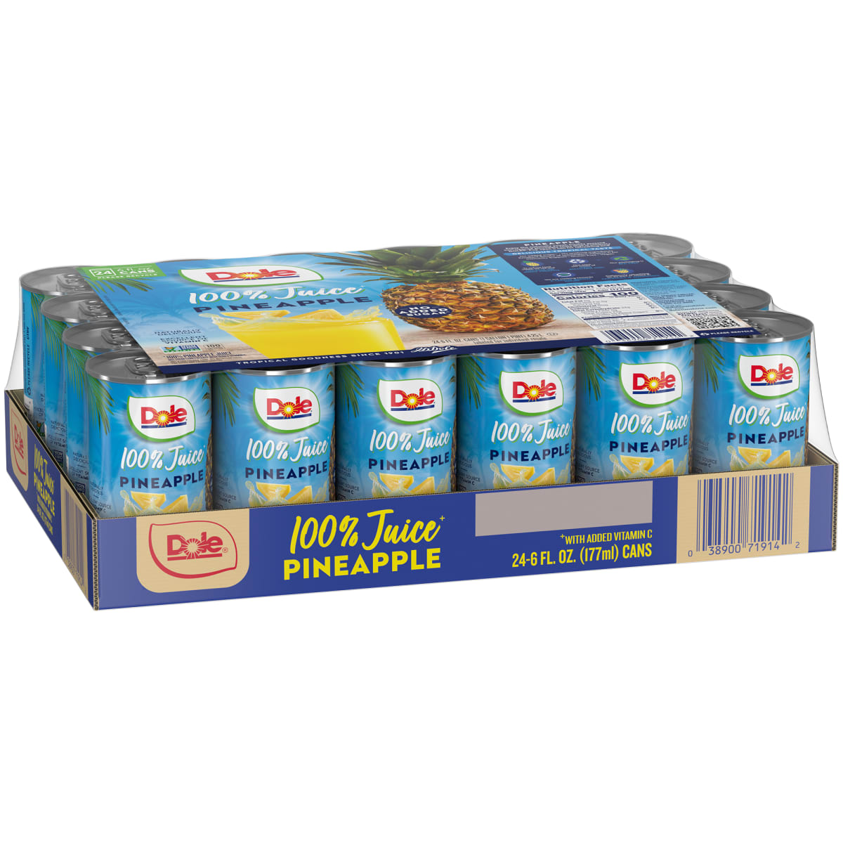 (24 Cans) Dole All Natural 100% Pineapple Juice, 6 fl oz Can thumbnail 3