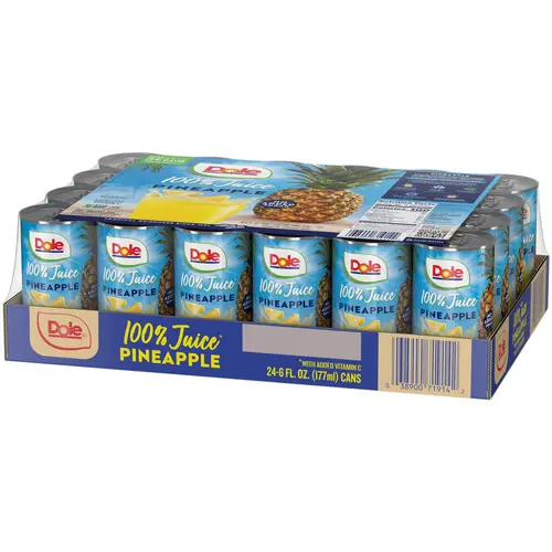 (24 Cans) Dole All Natural 100% Pineapple Juice, 6 fl oz Can thumbnail 4