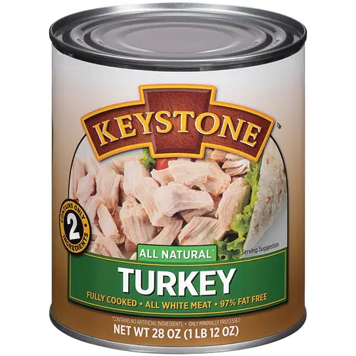 (12 Pack) Keystone All Natural Turkey 28 oz Can  Emergency Survival Food For Camping Hiking and Backpacking Ready to Eat- Pack  thumbnail 3
