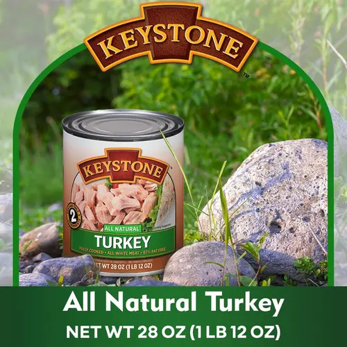 (12 Pack) Keystone All Natural Turkey 28 oz Can  Emergency Survival Food For Camping Hiking and Backpacking Ready to Eat- Pack  thumbnail 4