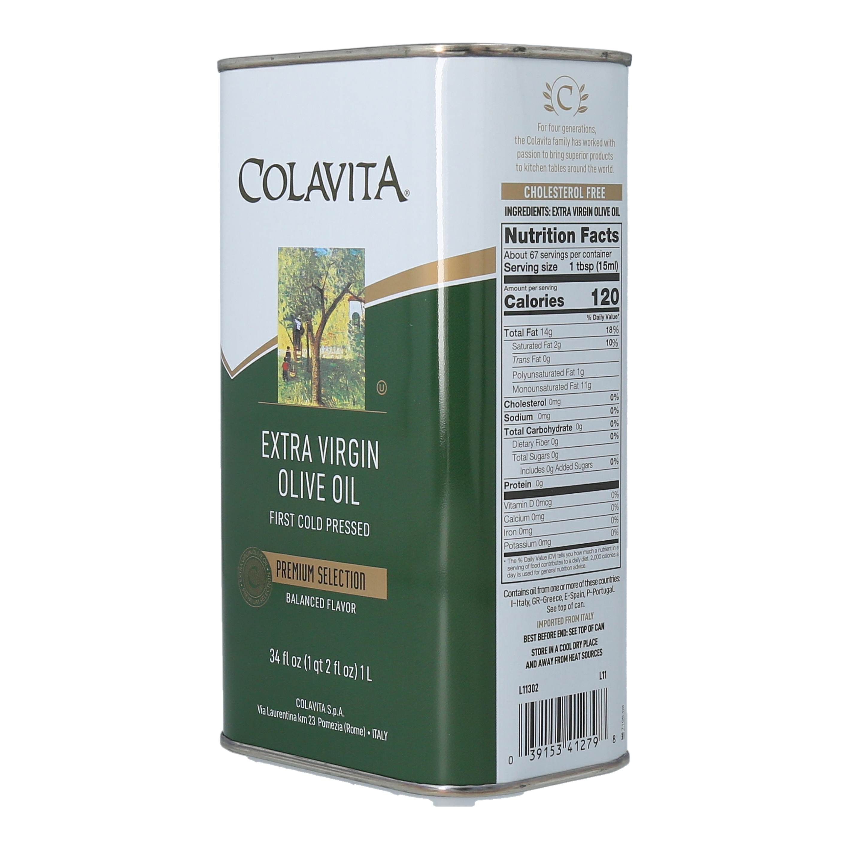 Colavita Premium Selection Extra Virgin Olive Oil, 34 Fl Oz thumbnail 2