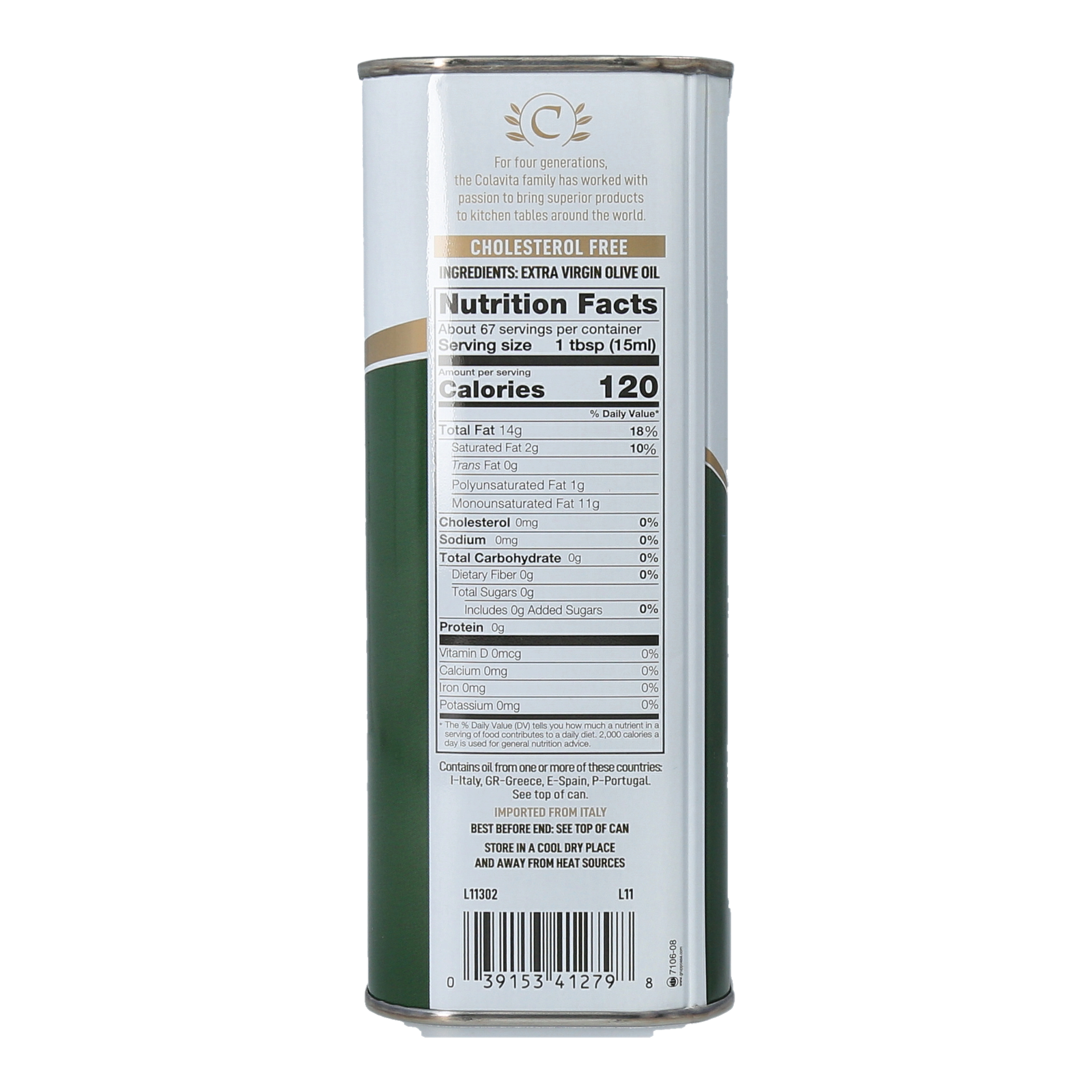 Colavita Premium Selection Extra Virgin Olive Oil, 34 Fl Oz thumbnail 4