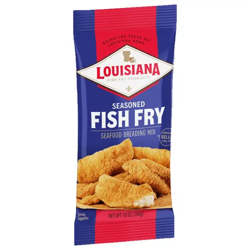 Louisiana Fish Fry Products Crispy Seasoned Fish Fry Seafood Breading Mix, 10 oz Bag thumbnail 3