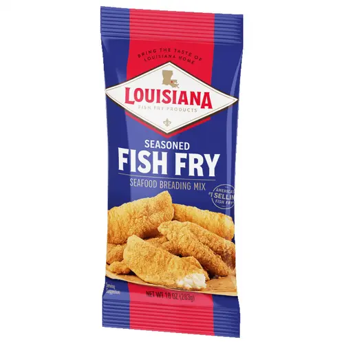 Louisiana Fish Fry Products Crispy Seasoned Fish Fry Seafood Breading Mix, 10 oz Bag thumbnail 4