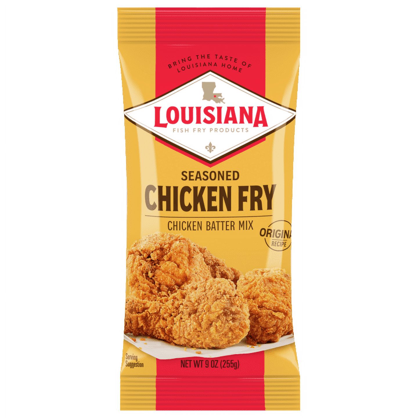 Louisiana Fish Fry Products Crispy Seasoned Chicken Fry Coating Powder Mix, 9 oz Bag