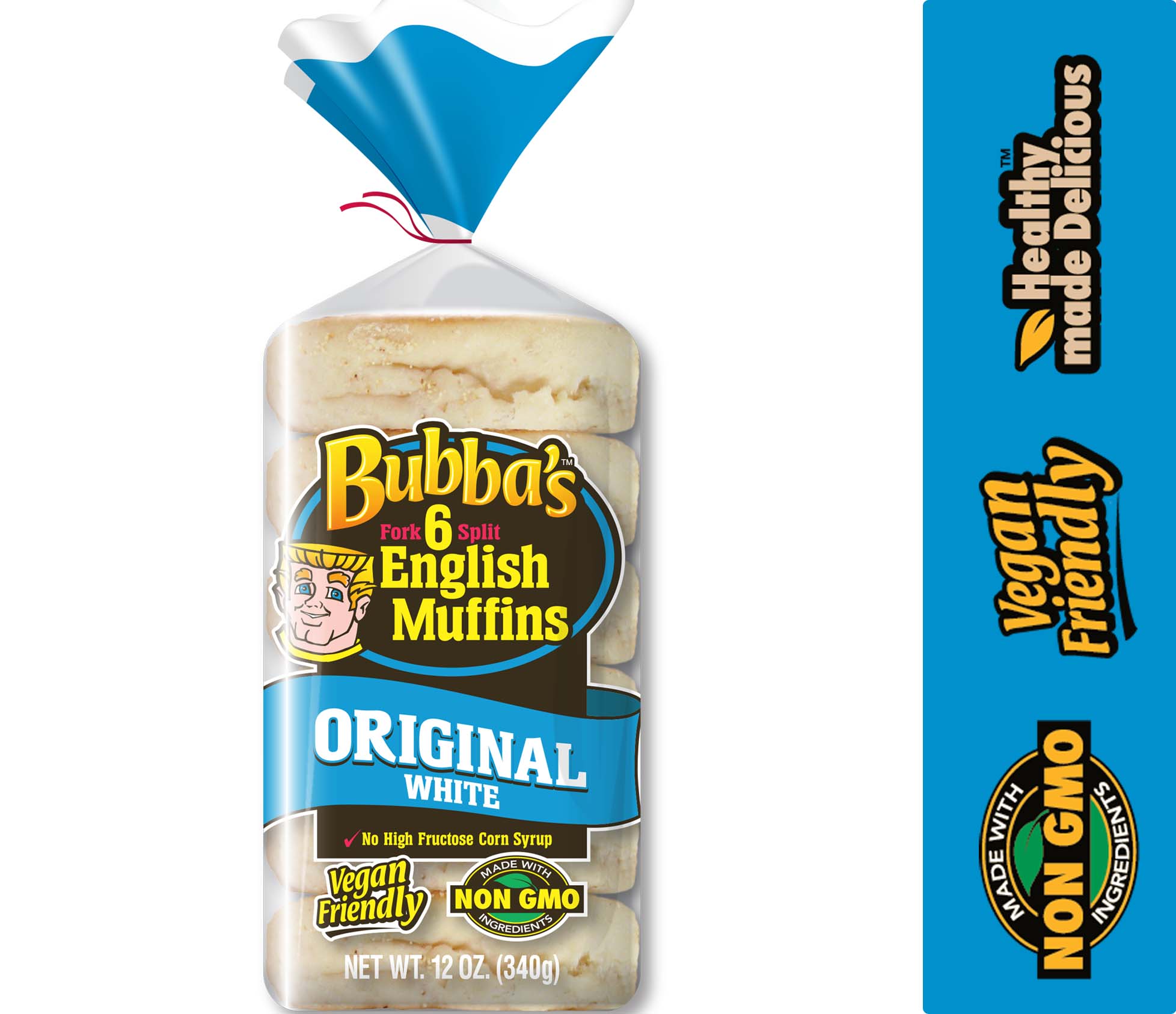 Bubba's Bakery Original White English Muffin 6 Ct, 12 Oz.