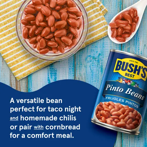 Bush's Canned Pinto Beans, Canned Beans, 16 oz Can thumbnail 2