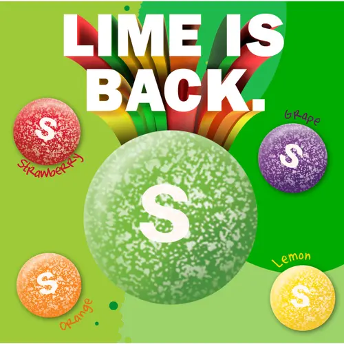 Skittles Sour Candy, Fruit Candies Full Size - 1.8 oz Bag thumbnail 3