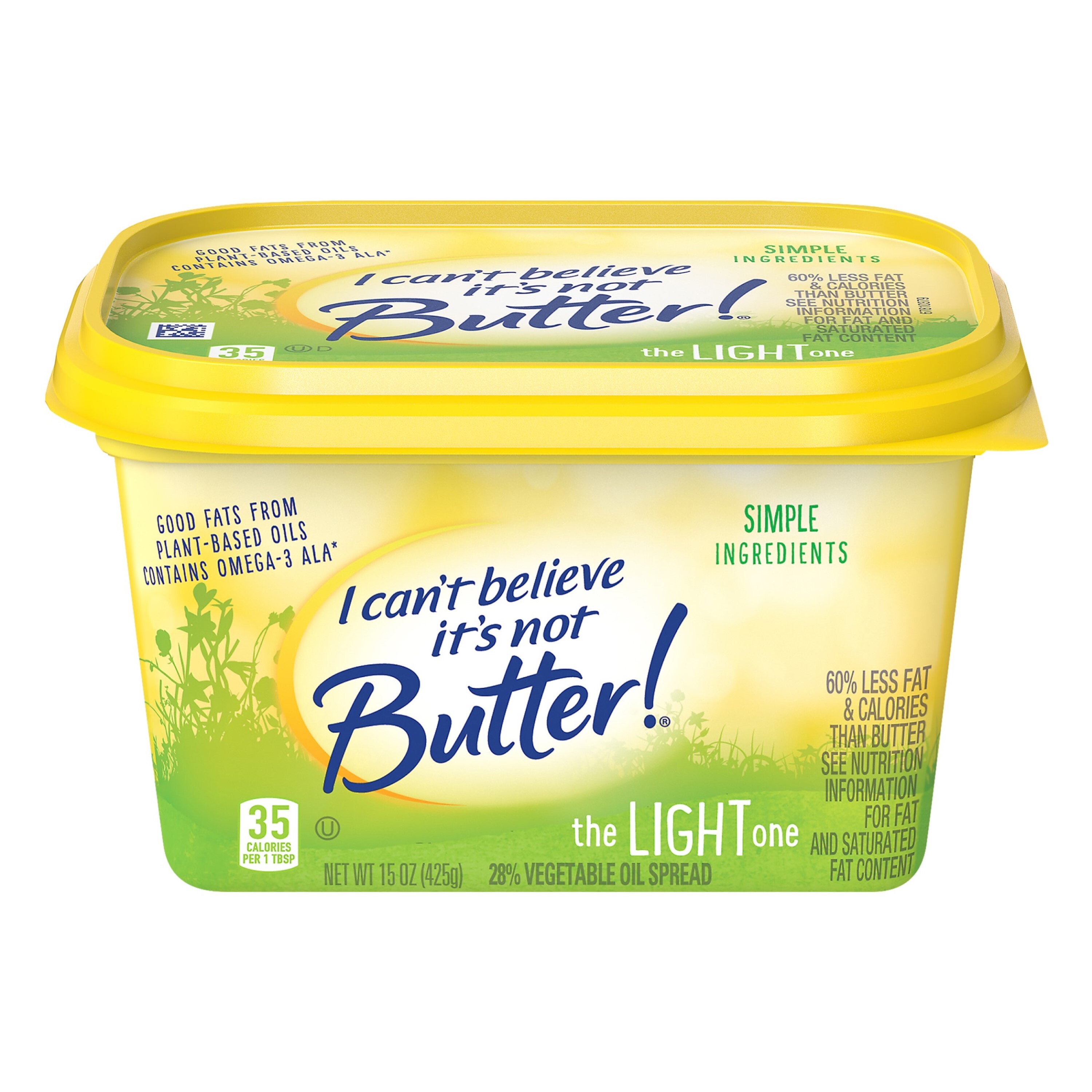 I Can't Believe It's Not Butter! Light Spread, 15 oz Tub (Refrigerated)