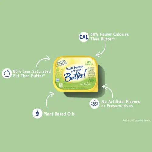 I Can't Believe It's Not Butter! Light Spread, 15 oz Tub (Refrigerated) thumbnail 2