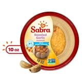 Sabra Roasted Garlic Hummus, Fresh, 10 oz Plastic Tub, Gluten-free, Serving Size 2 tbsp