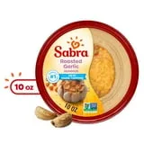 Sabra Roasted Garlic Hummus, Fresh, 10 oz Plastic Tub, Gluten-free, Serving Size 2 tbsp