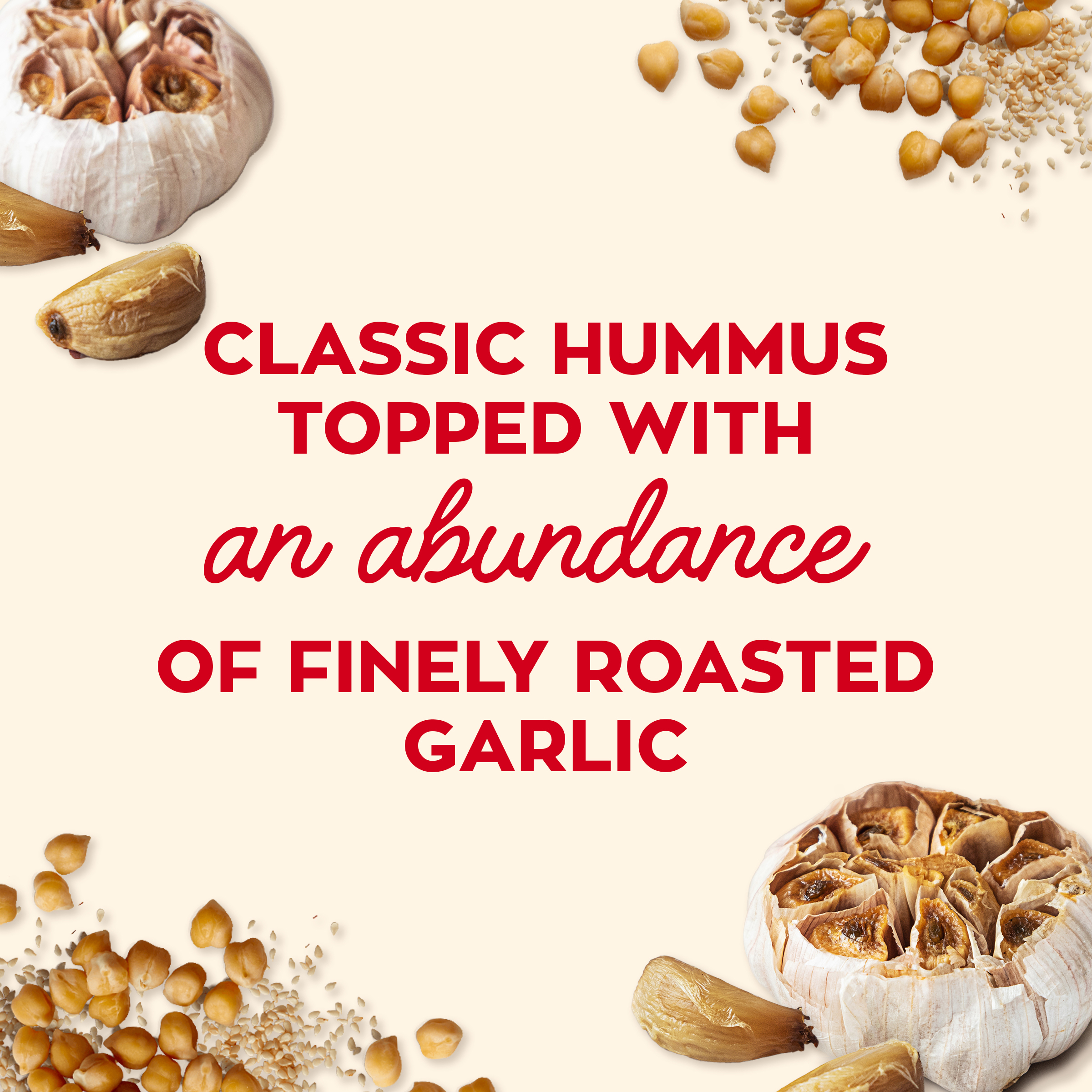 Sabra Roasted Garlic Hummus, Fresh, 10 oz Plastic Tub, Gluten-free, Serving Size 2 tbsp thumbnail 3