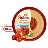 Sabra Roasted Red Pepper Hummus, Fresh, 10 oz Plastic Tub, Gluten-Free, Serving Size 2 Tbsp