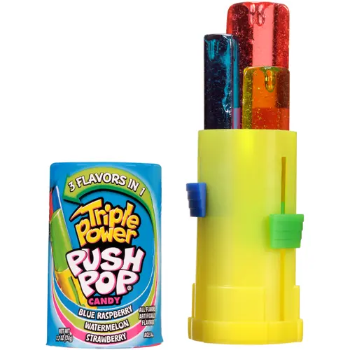 Push Pop, Triple Power, Gluten-Free, Fruit Flavored, Lollipop, 1.2 oz, 1 Count Bottle thumbnail 2