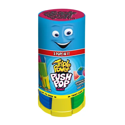 Push Pop, Triple Power, Gluten-Free, Fruit Flavored, Lollipop, 1.2 oz, 1 Count Bottle thumbnail 3