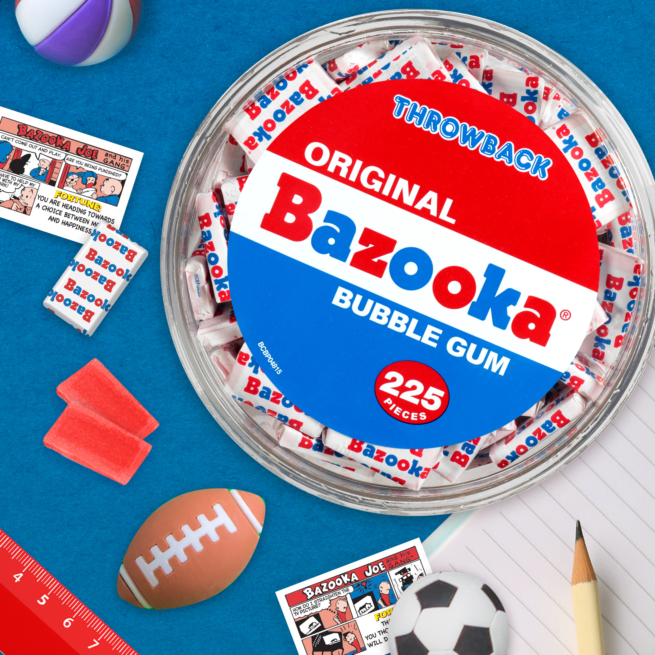 Bazooka Bubble Gum Individually Wrapped, Original Flavor, Gluten-Free, 225 Pieces thumbnail 4