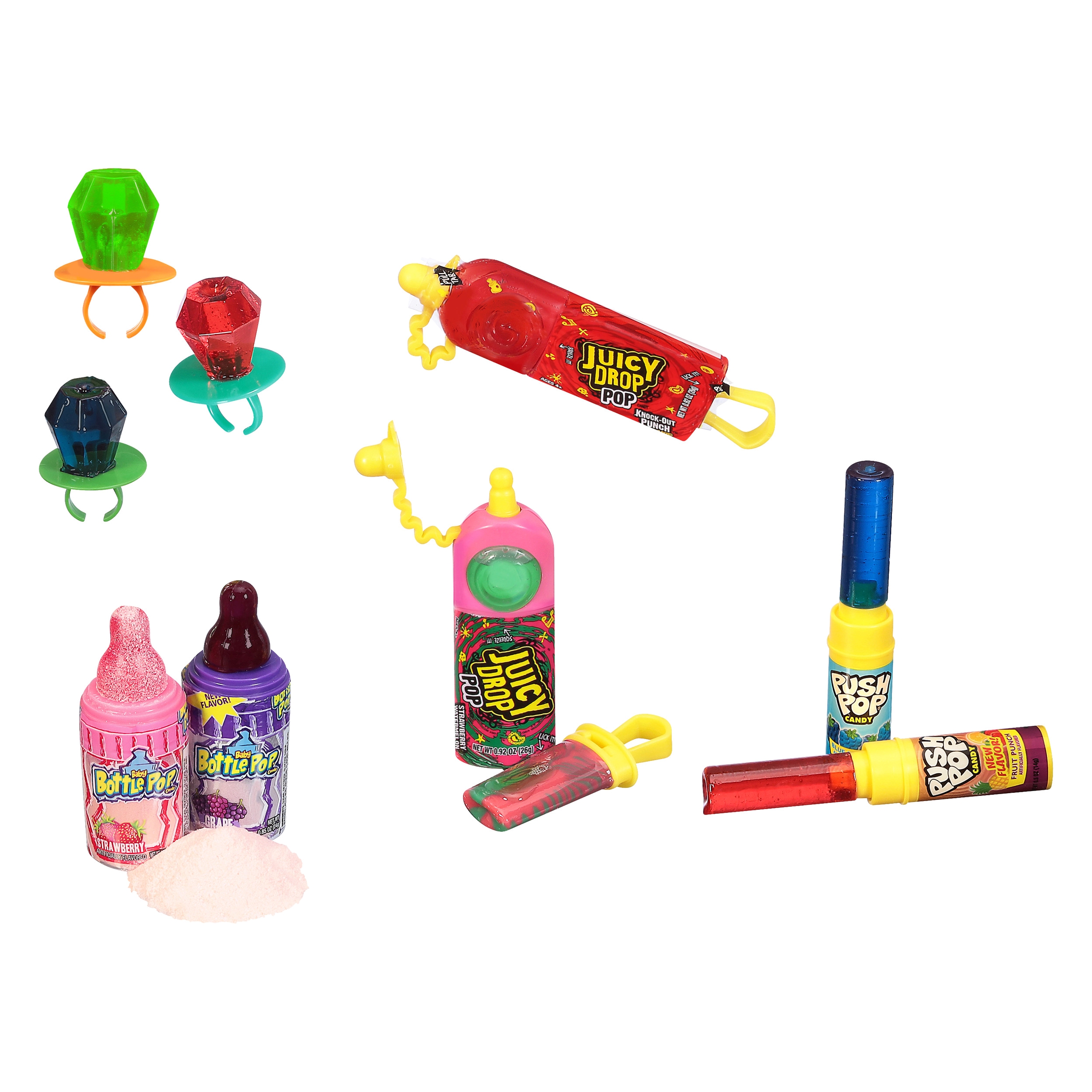 Ring Pop, Push Pop, Baby Bottle Pop, Juicy Drop Pop, Lollipop Variety Pack, 26 oz, 40 Pieces thumbnail 4