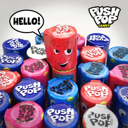 Jumbo Push Pop,Gluten-Free, Assorted Flavors Lollipops, 5.3 oz, 5 Count Bag thumbnail 2