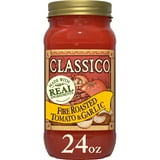 Classico Fire Roasted Tomato & Garlic Spaghetti Pasta Sauce, 24 oz. Jar
