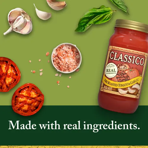 Classico Fire Roasted Tomato & Garlic Spaghetti Pasta Sauce, 24 oz. Jar thumbnail 2