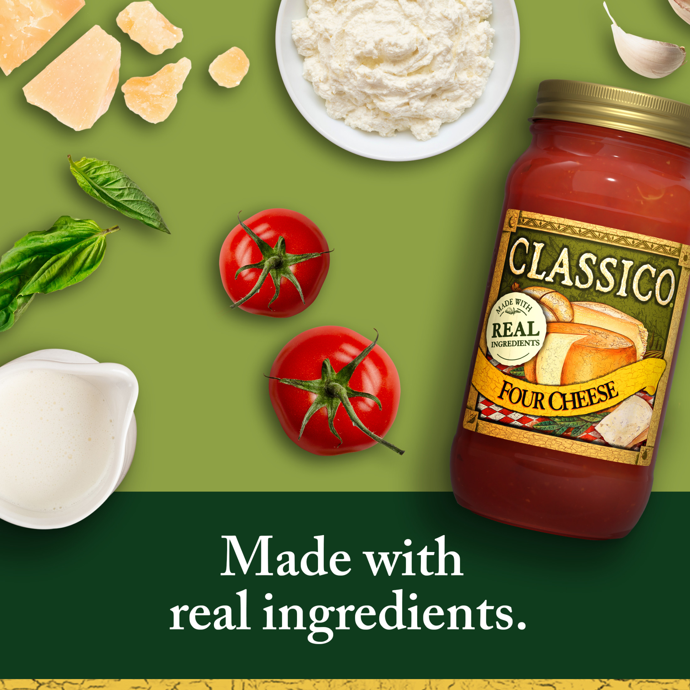 Classico Four Cheese Spaghetti Pasta Sauce, 24 oz. Jar thumbnail 2
