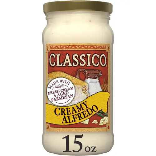 Classico Creamy Alfredo Spaghetti Pasta Sauce, 15 oz. Jar