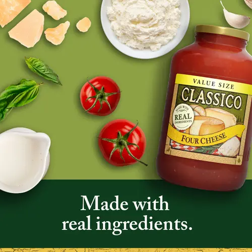 Classico Four Cheese Spaghetti Pasta Sauce Value Size, 44 oz Jar thumbnail 2