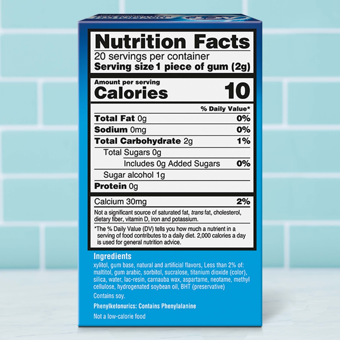 ACT Dry Mouth Moisturizing Gum With Xylitol, Soothing Mint, 20 ct. thumbnail 3