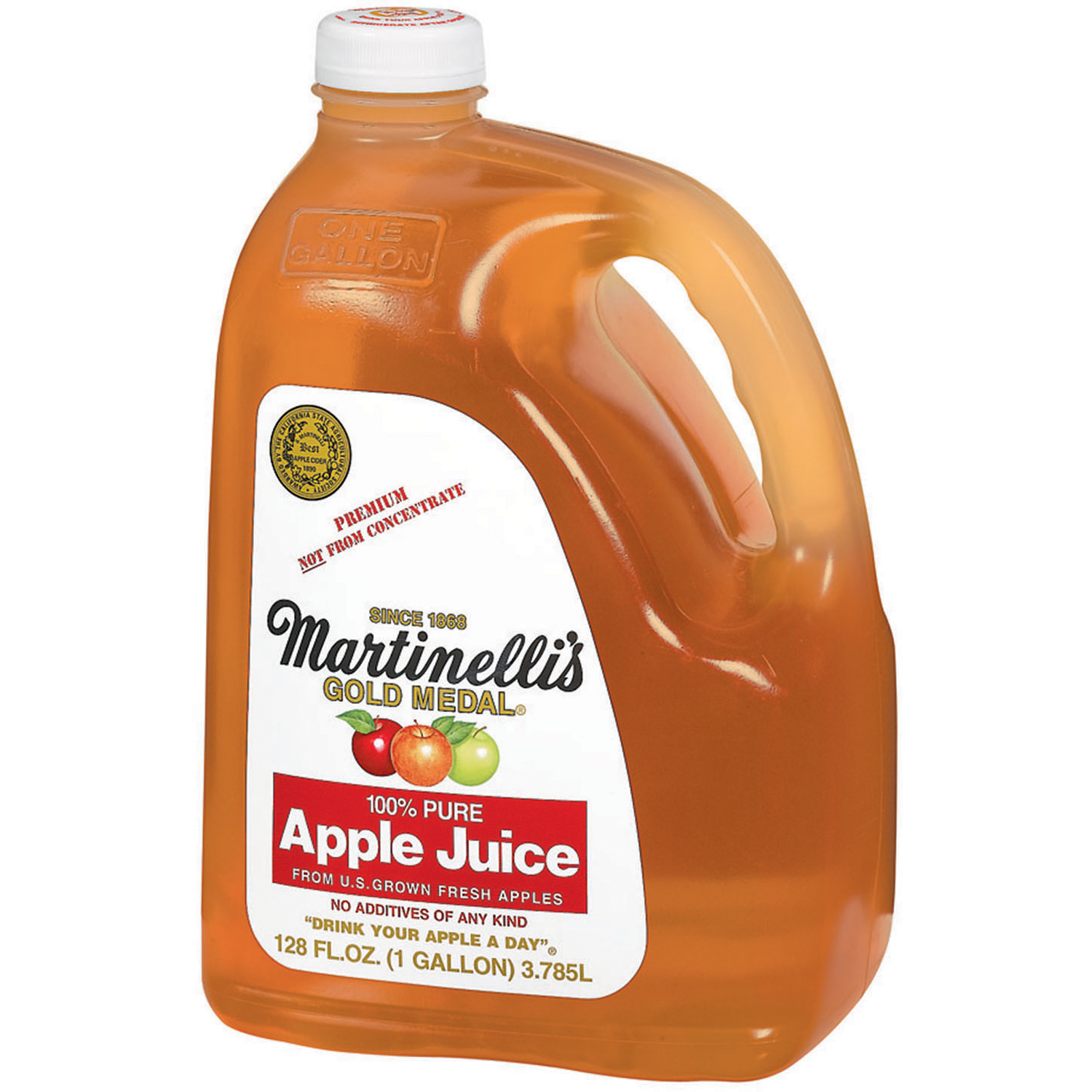 Martinelli's Gold Medal Apple Juice, 100% Pure Apple Juice, 128 fl oz, 1 Gallon, Shelf-Stable thumbnail 2