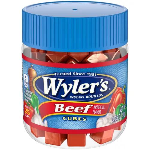 (8 pack) Wyler's Instant Bouillon Beef Flavored Cubes, 3.25 oz Jar thumbnail 2