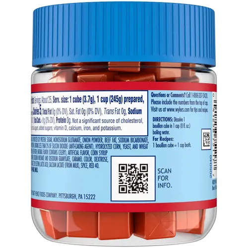 (8 pack) Wyler's Instant Bouillon Beef Flavored Cubes, 3.25 oz Jar thumbnail 3