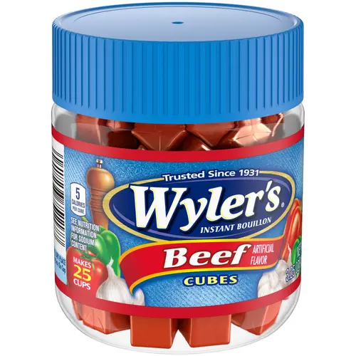 (8 pack) Wyler's Instant Bouillon Beef Flavored Cubes, 3.25 oz Jar thumbnail 4