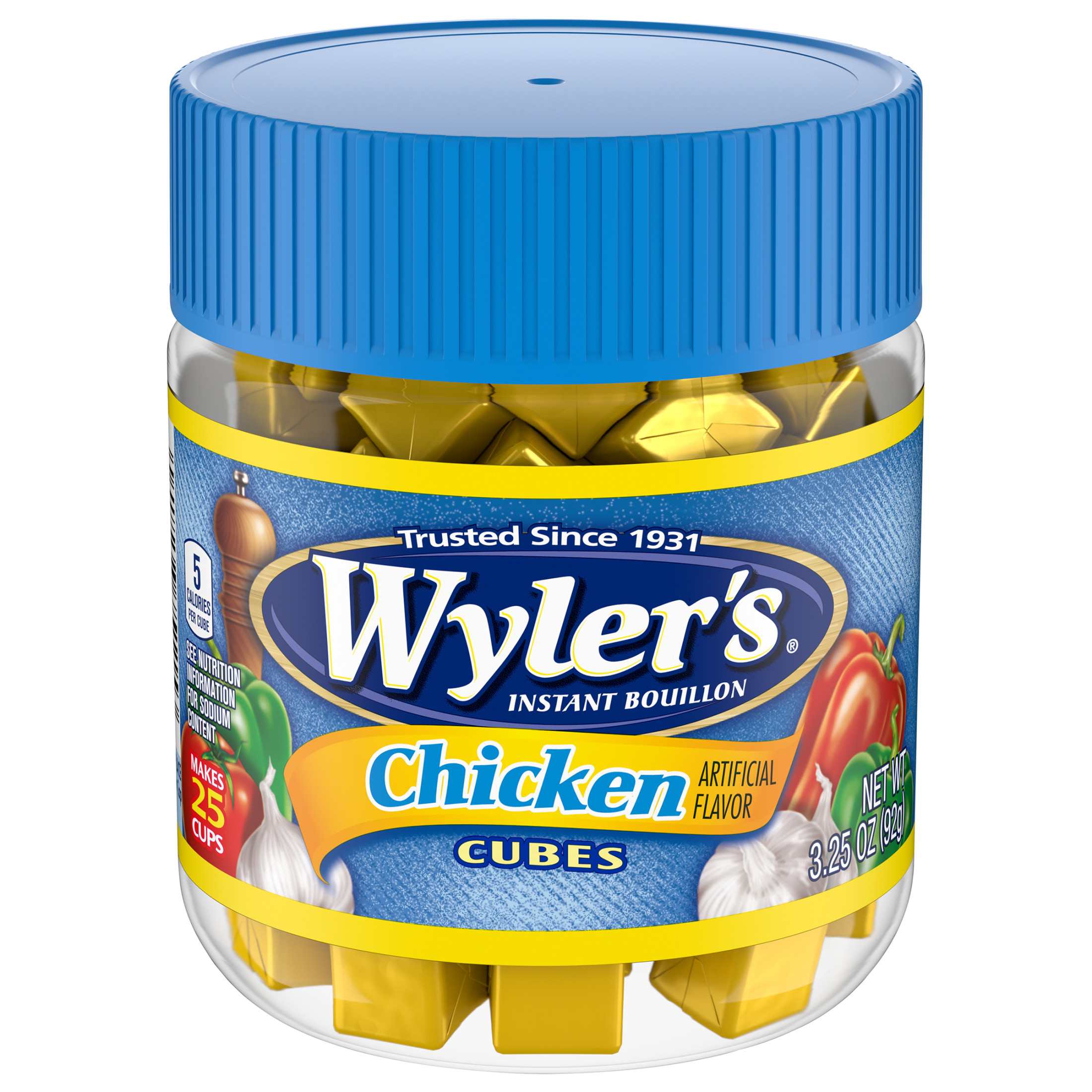 (8 pack) Wyler's Instant Bouillon Chicken Flavored Cubes, 3.25 oz Jar thumbnail 2