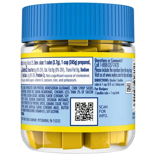 (8 pack) Wyler's Instant Bouillon Chicken Flavored Cubes, 3.25 oz Jar thumbnail 3