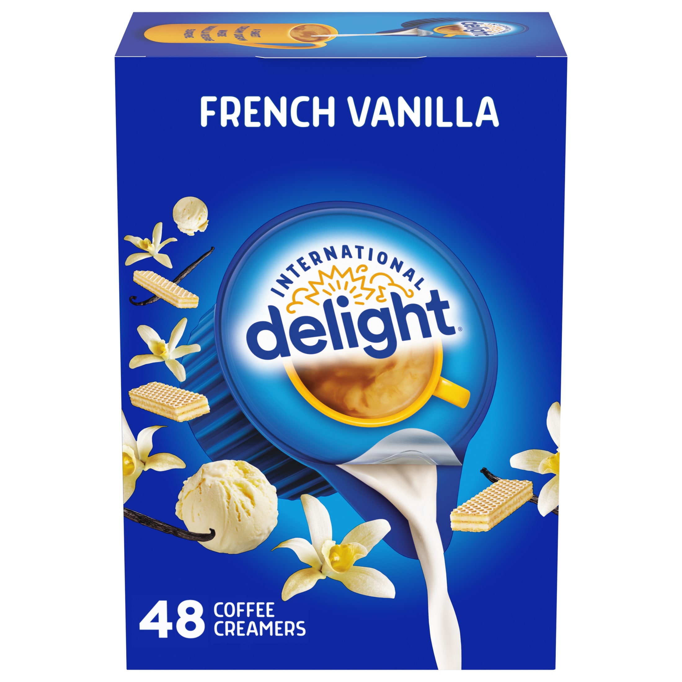 International Delight French Vanilla Coffee Creamer Singles, 48 Count