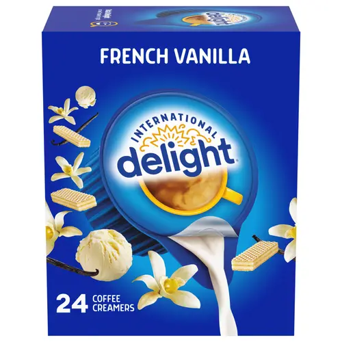 International Delight French Vanilla Coffee Creamer Singles, 0.44 fl oz, 24 Count