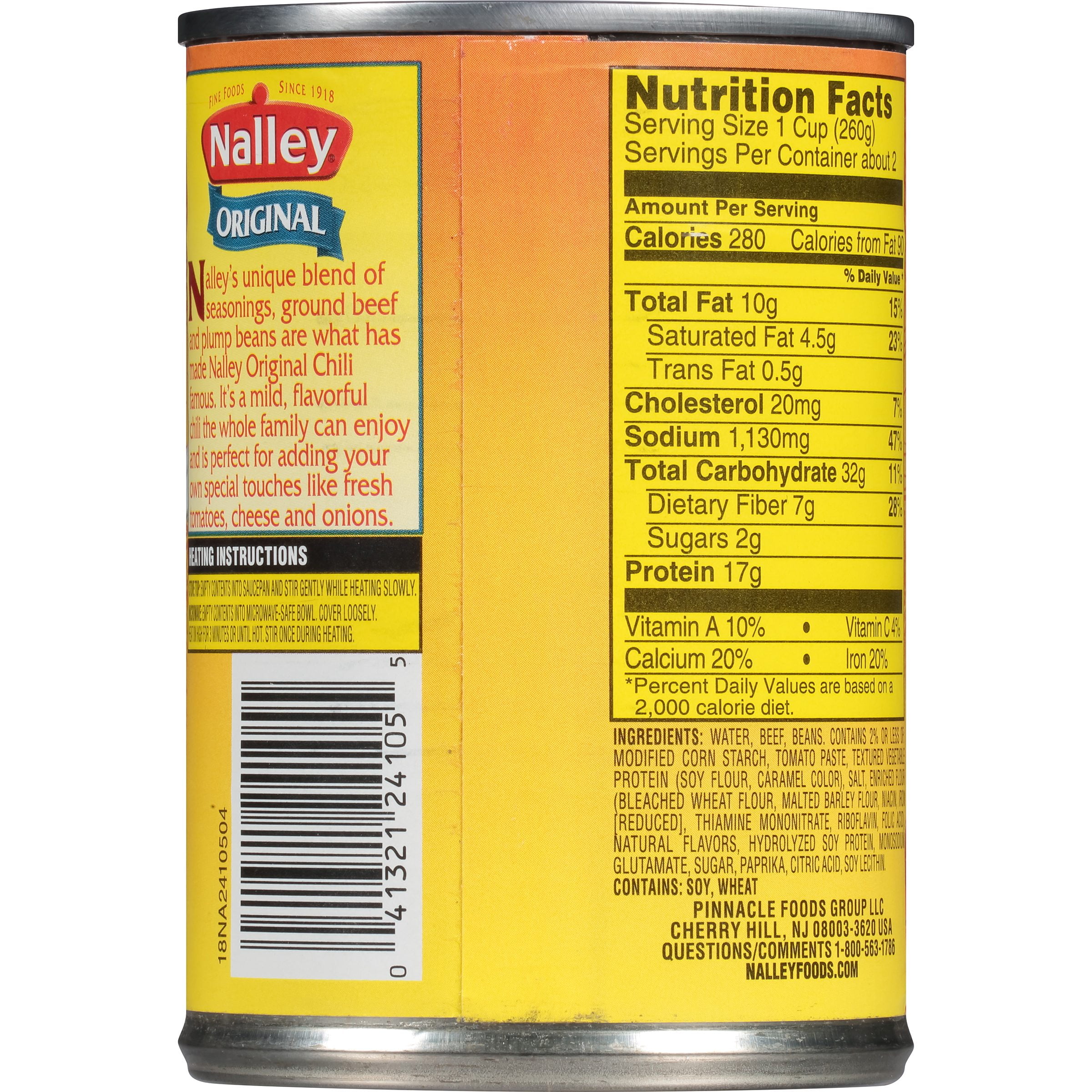 Nalley Original Chili Con Carne With Beans, 14 oz. thumbnail 2