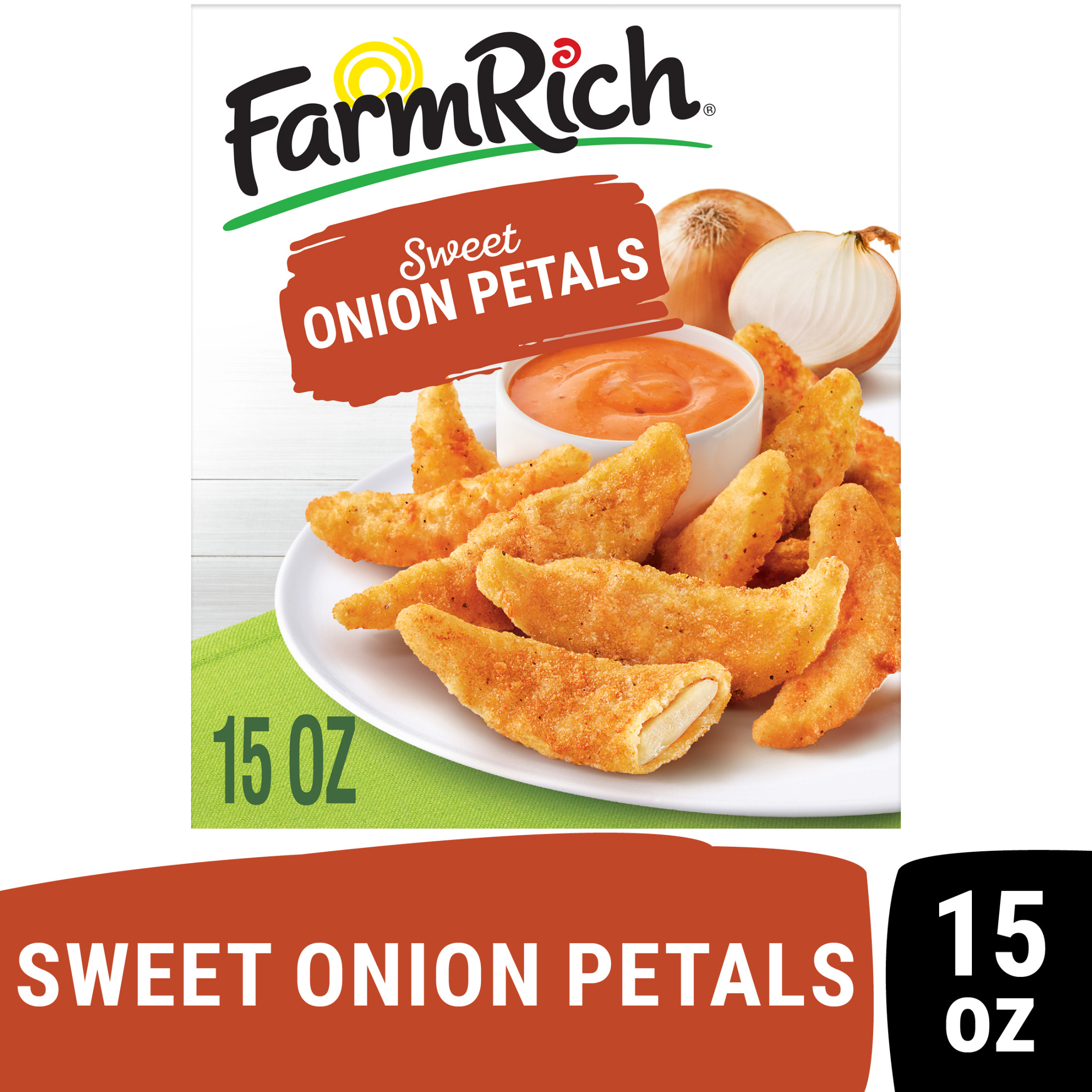 Farm Rich Sweet Onion Petals with Aussie Dipping Sauce, 15 oz (Frozen Snacks and Appetizers)